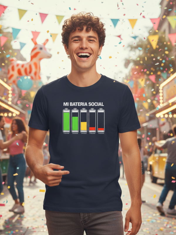 Camiseta Funny «Mi Batería Social»