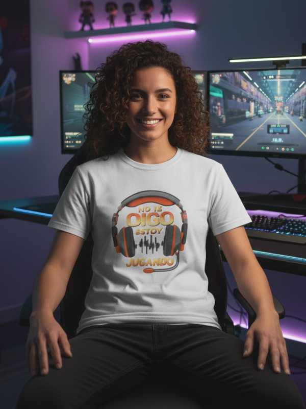 Camiseta Gamer «No te oigo Estoy Jugando»