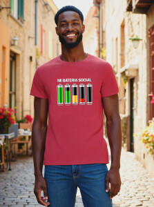 Camiseta Funny "Mi Batería Social"
