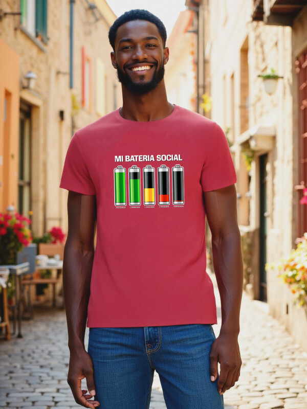 Camiseta Funny «Mi Batería Social»